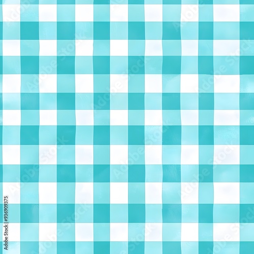 Blue and White Checkered Pattern Background.