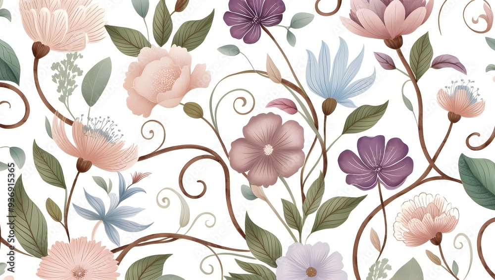 seamless background with tulips seamless background with tulips