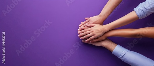 Wallpaper Mural Leadership driving innovation alignment in team management, isolated background, close-up, realistic style, studio lighting, purple backdrop Torontodigital.ca