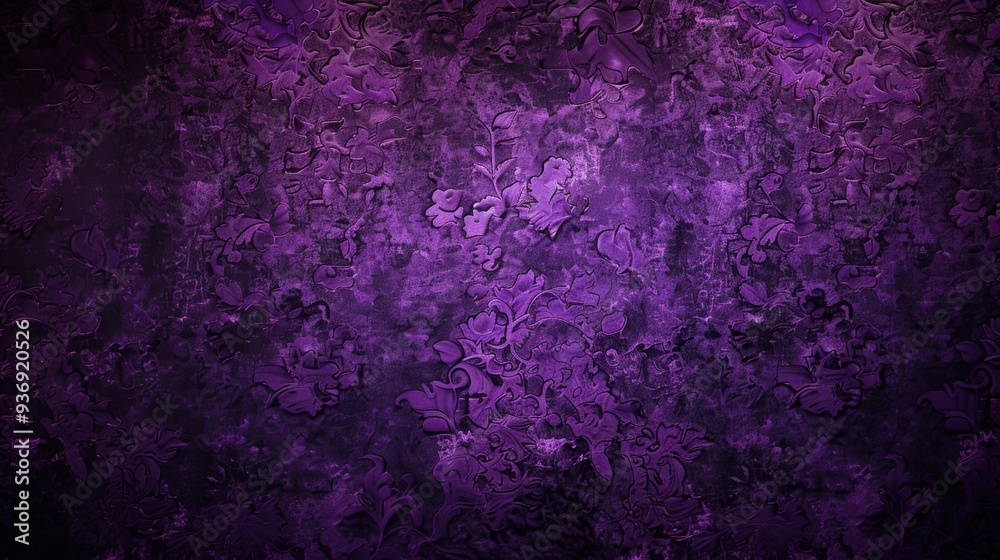 Obraz premium Elegant Purple and Black Wallpaper. High-detailed Plain Background Theme