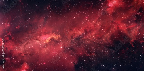 Red Galaxy. High detailed plain background concept