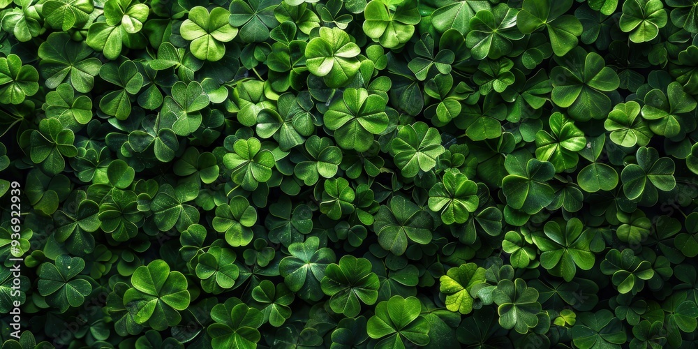 Green Shamrocks Pattern. Classic St. Patrick's Day theme Green Shamrocks Pattern. Classic St. Patrick's Day theme