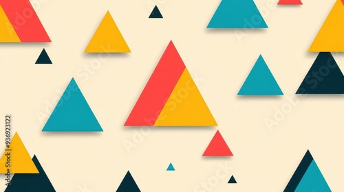 Free Download This geometric pattern boasts lively triangles and unique textures, perfect for modern digital designs and creative projects. - GFXLoad