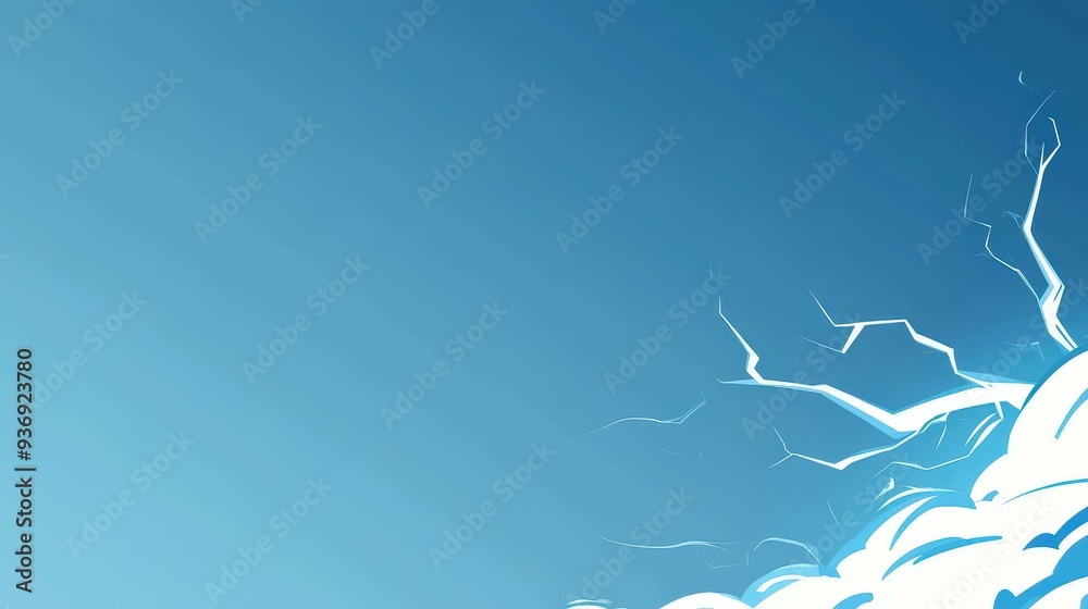 Obraz premium Discover a vibrant flat design with striking lightning and sparks, perfect for eyecatching text overlays.