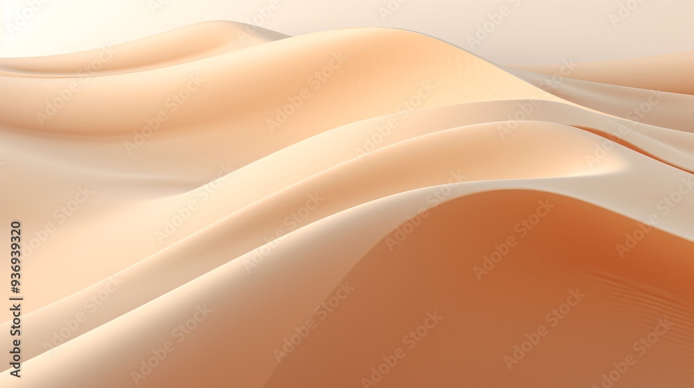 Abstract background of smooth, rippled sand dunes in a desert Abstract background of smooth, rippled sand dunes in a desert