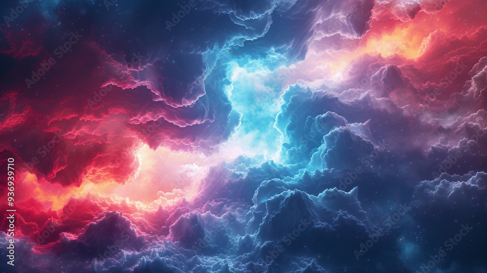 red and blue fractal clouds red and blue fractal clouds