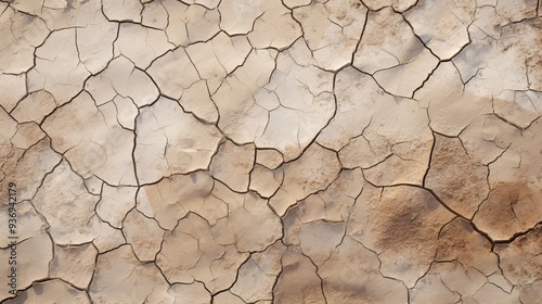 Abstract texture of cracked, dry earth with unique patterns