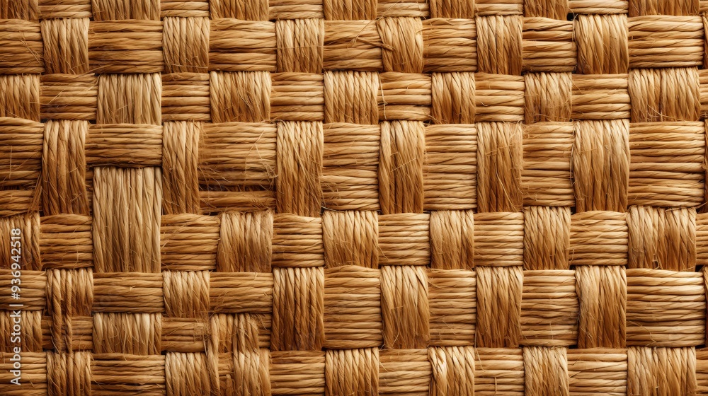 Close-up of woven straw texture with natural patterns Close-up of woven straw texture with natural patterns