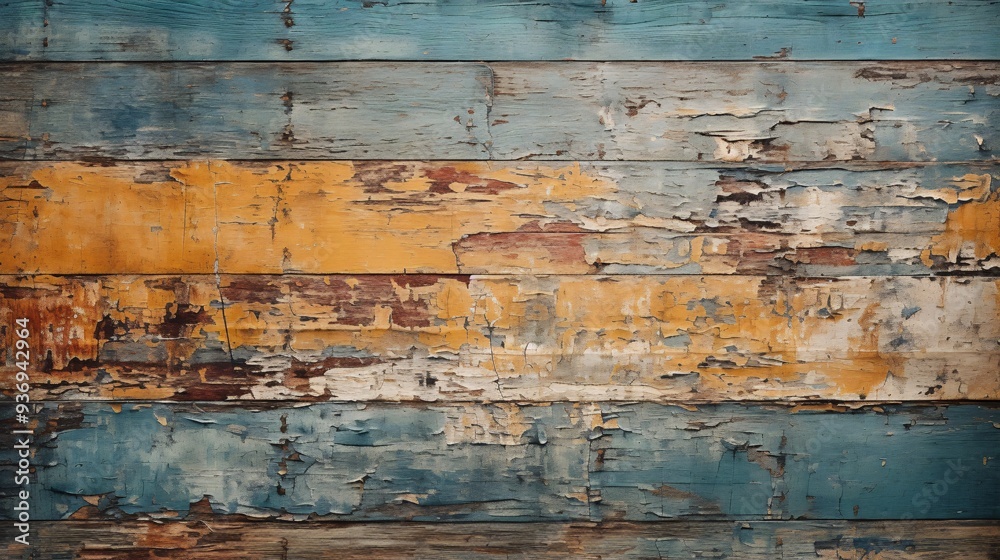 Detailed background of weathered wood with peeling paint Detailed background of weathered wood with peeling paint