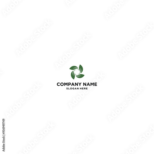 leaf icon logo design vector template illustration