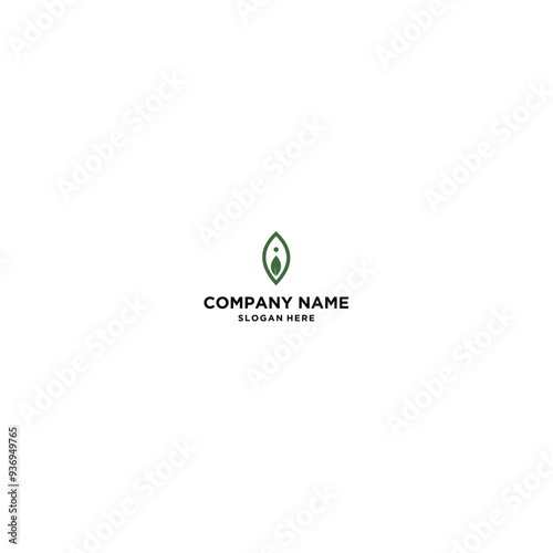 leaf icon logo design vector template illustration