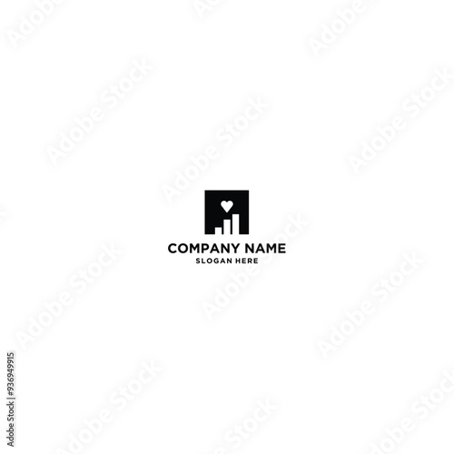 Love Finance logo vector icon illustration