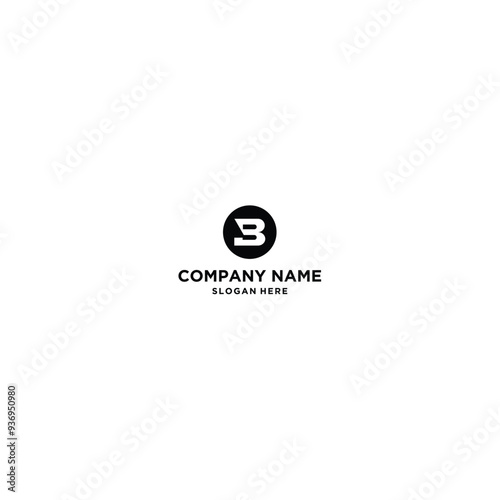 modern letter B logo business vector design template with simple