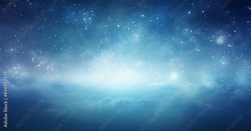 Obraz premium blue sky with stars and clouds