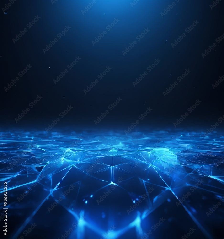 Naklejka premium abstract technology background with blue lines and stars