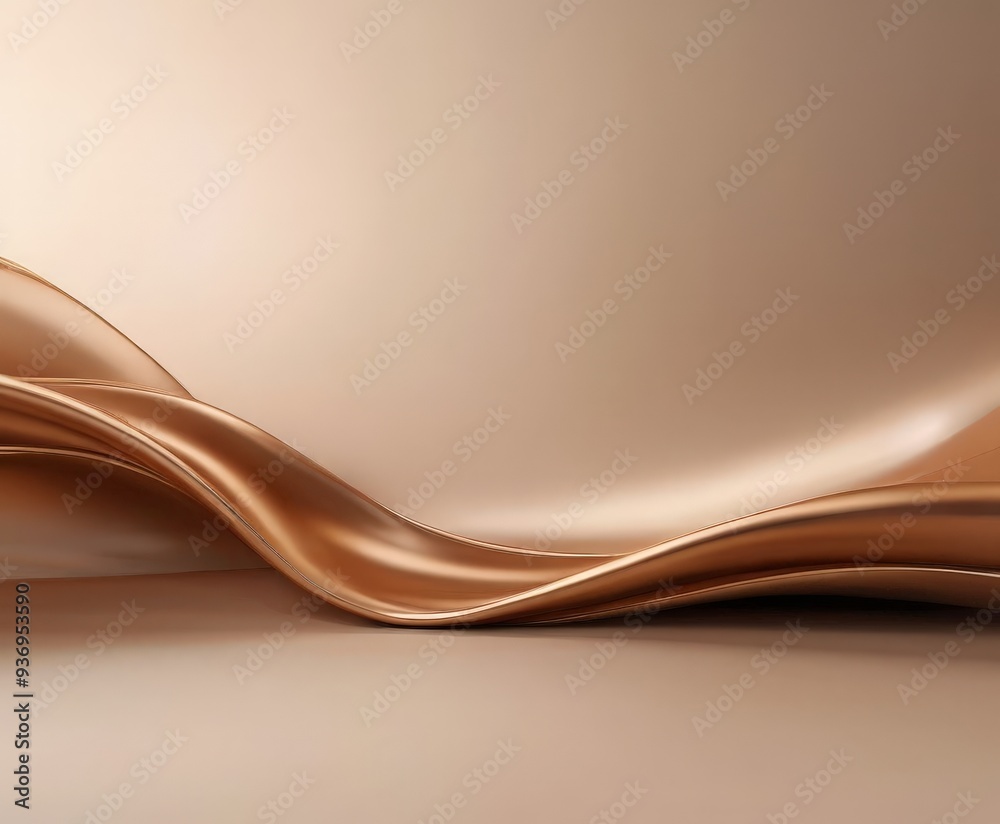 Obraz premium gold wave on beige background