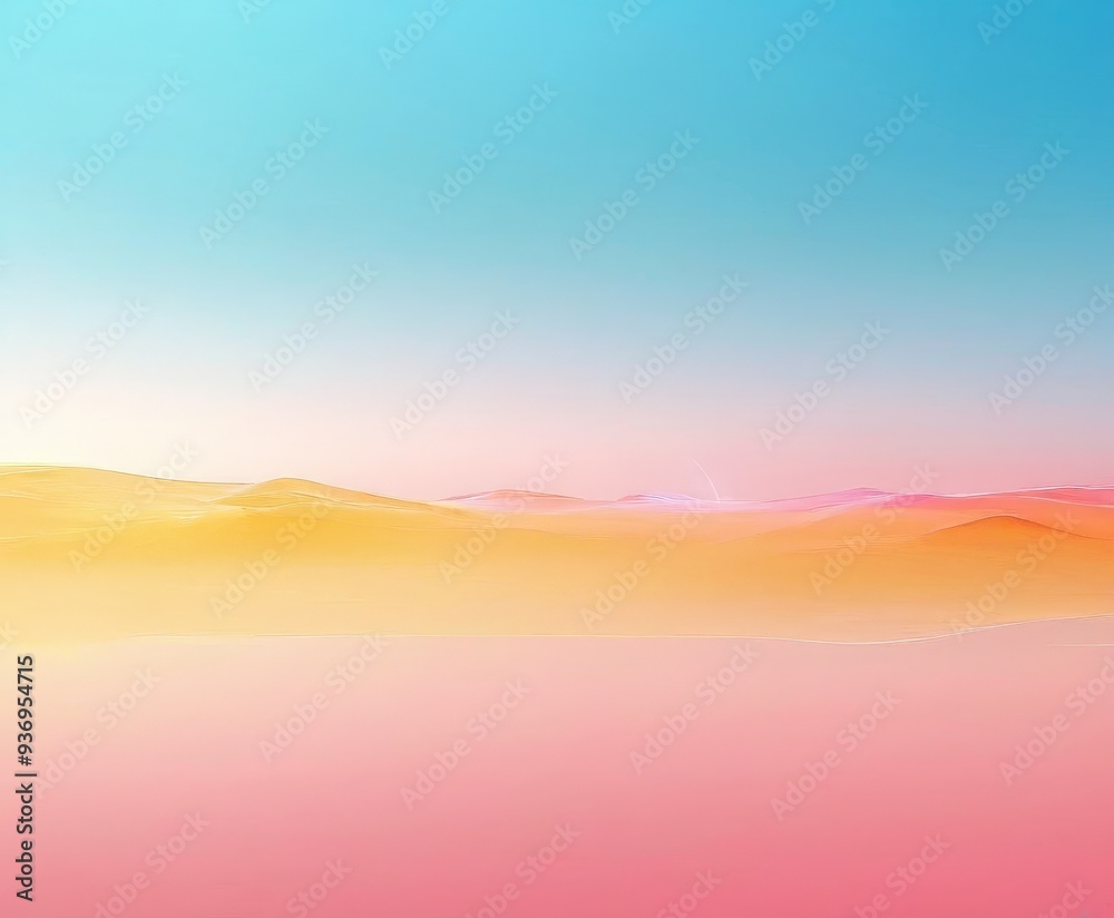 Fototapeta premium colorful desert landscape with mountains and blue sky