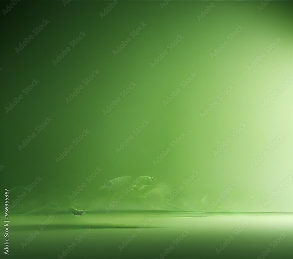 Fototapeta premium green background with smoke coming out it