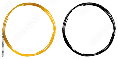 Set of aesthetic circle frames