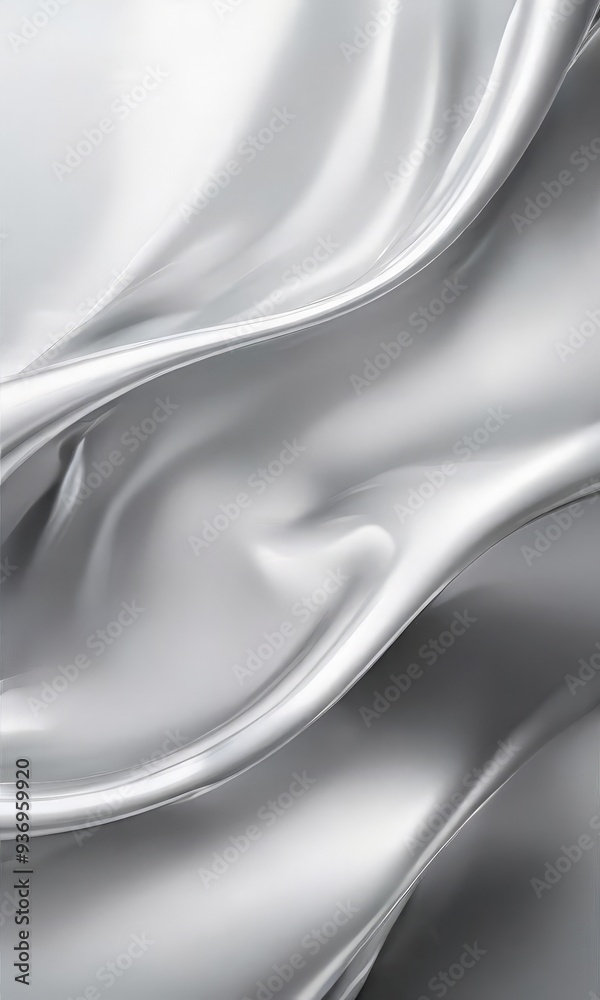 Fototapeta premium silver silk fabric with smooth surface