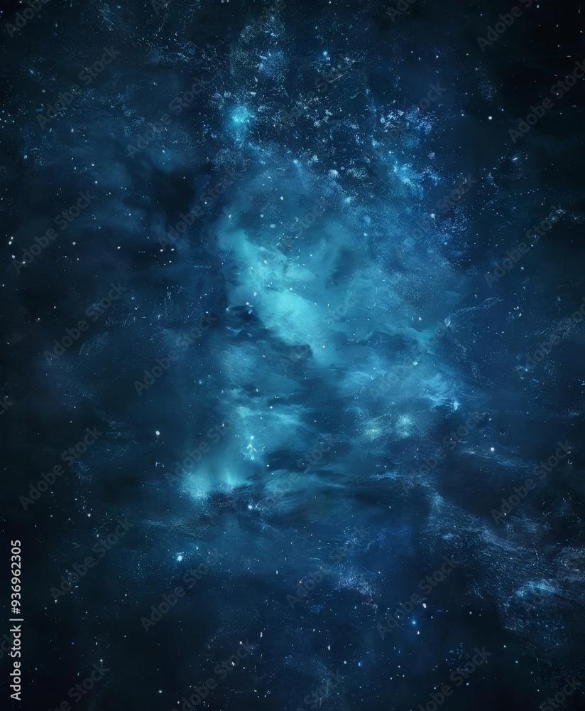 Fototapeta premium dark blue nebula space background with stars