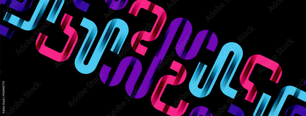 Obraz premium Dynamic waves, flowing lines, stripes vector geometric elements minimal pattern. Vector Illustration For Wallpaper, Banner, Background, Card, Book Illustration, landing page