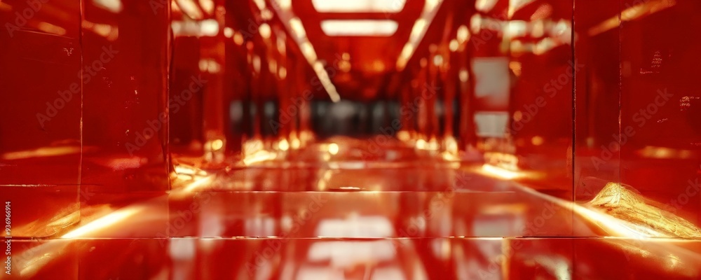 Obraz premium red room with floor and wall
