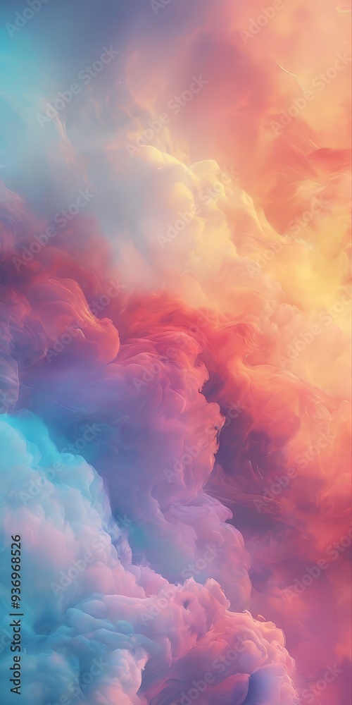 Fototapeta premium colorful cloud background with blue and pink hue