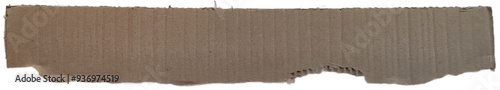 Horizontal blank torn cardboard for text label banner