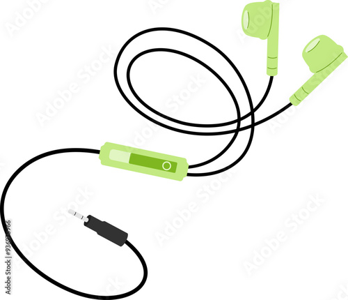 Wired earphones twisted cable