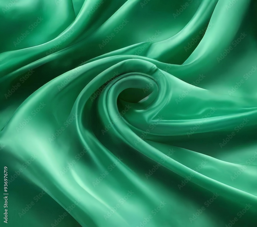 Fototapeta premium green silk fabric