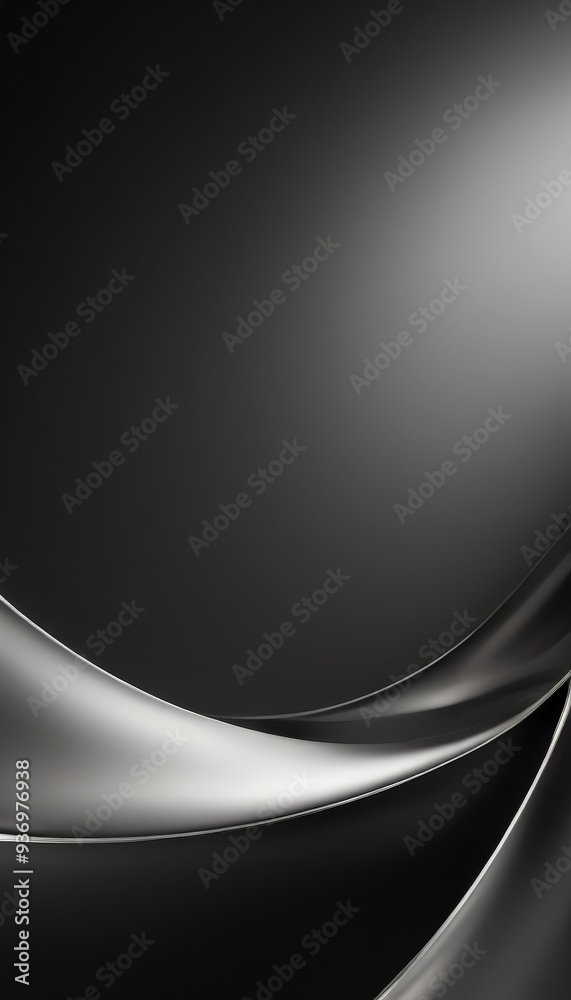 Fototapeta premium black and white abstract background with smooth lines