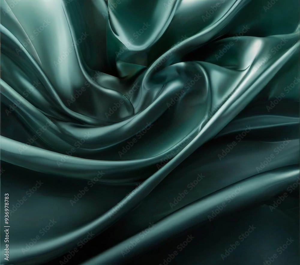 Obraz premium green silk fabric with very smooth texture