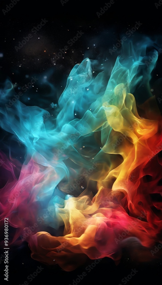 colorful smoke on black background colorful smoke on black background