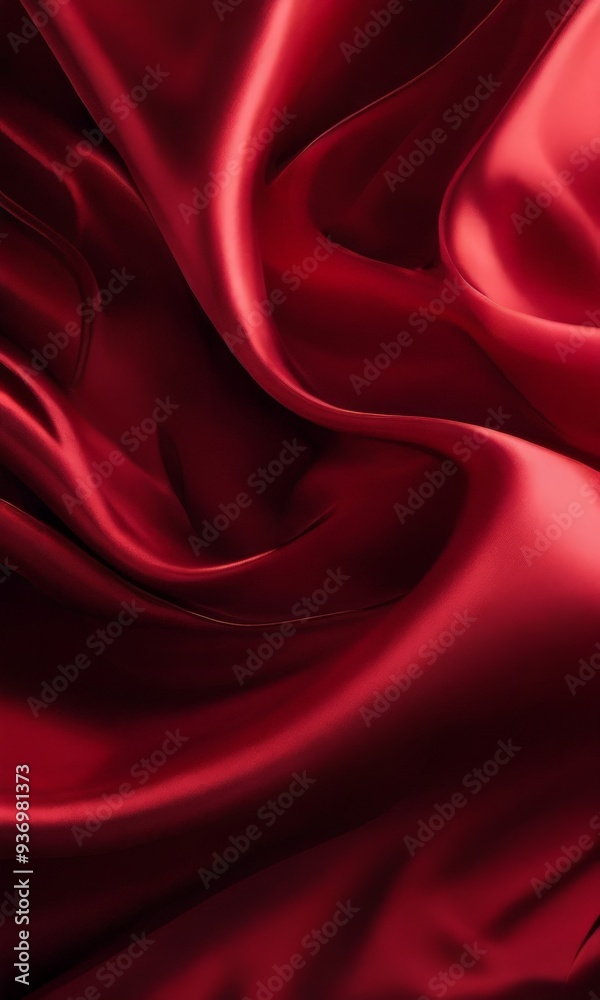 Obraz premium red silk fabric background