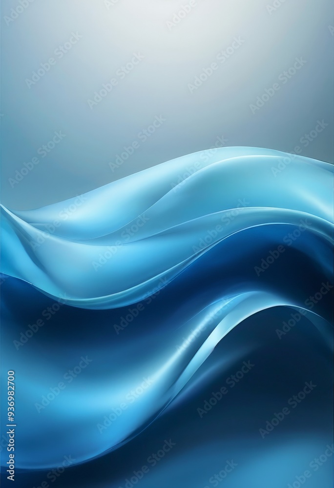 Fototapeta premium abstract blue background with smooth waves