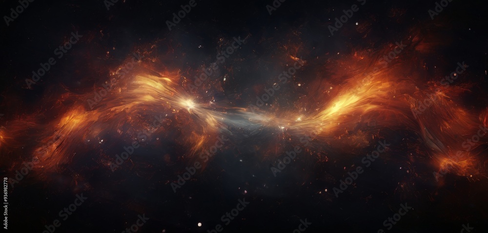 Fototapeta premium very large orange and yellow fire