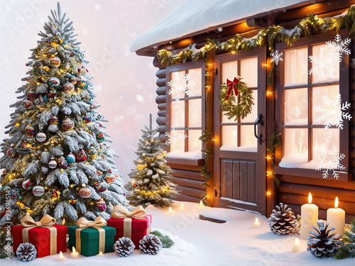 christmas tree with gifts