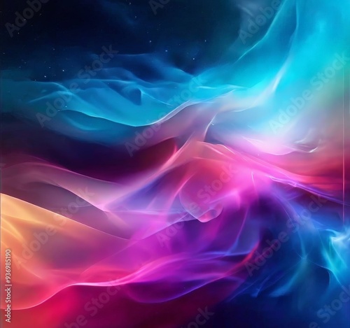 colorful abstract background with blue, pink and red swirl