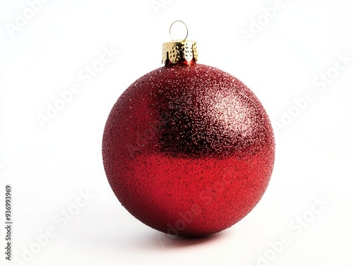 Stylish Red Christmas Ornament with Gold Ribbon