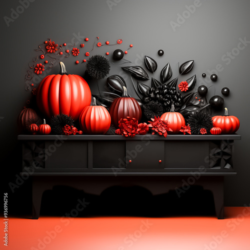 Black and red background, black and red