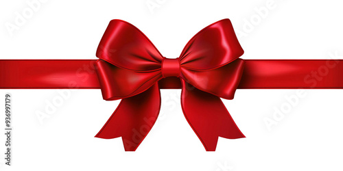 red bow isolated 