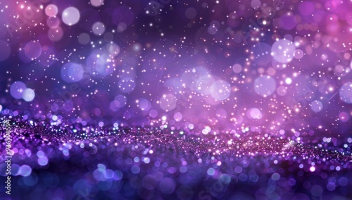 purple bokeh lights background, blurred lights and stars, shiny background, purple and white colors