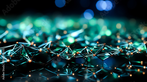 Optics background with lots spots, background, optic cables