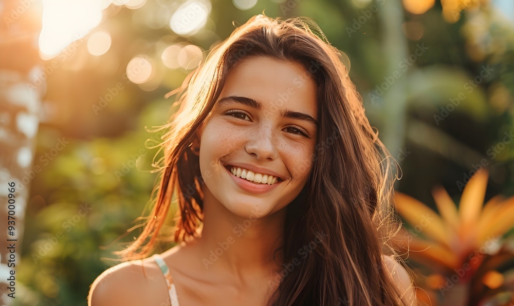 young woman showing smile. young woman showing smile.