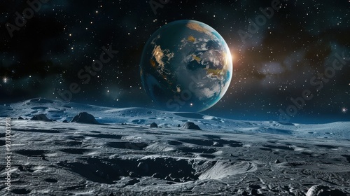Earthrise from the Moon