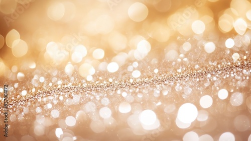 Awe beautiful white twinkly hot ocher color giltter copyspace area for text on merry xmas card fond. Vibrant dreamy gala flash spot art vintage diamond crystallize paper wall. Close-up detail view, ai