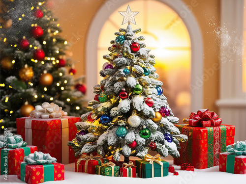 christmas tree and gifts