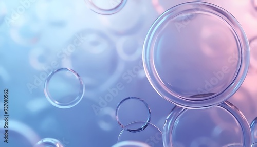 Elegant Abstract Bubbles with Pastel Tones and Soft Gradients