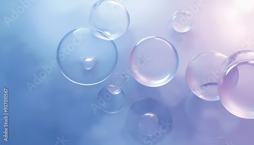 Elegant Abstract Bubbles with Pastel Tones and Soft Gradients